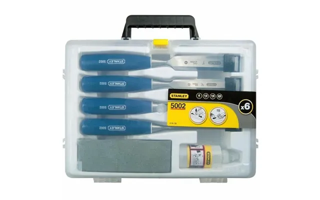 Stanley 5002 Mejselsæt Til Træ - 6, 12, 18, 25 Mm 4 Dele