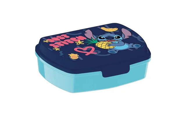 Stitch Madkasse Til Sandwich - Blå Syren, Rektangulær 17 × 13,3 × 5,6 Cm