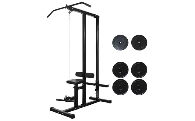 Styrketårn Med Vægtskiver 40 Kg - Hjemmegym Til Styrketræning