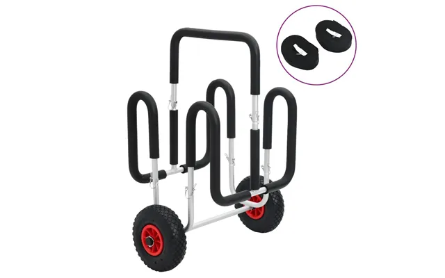 Sup-trolley Til 2 Surfbrætter - Aluminium, 90 Kg, Sort Sølv