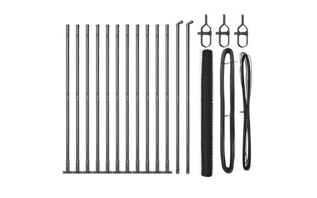 Svejset Trådhegn Med Betonsokkel - 25 × 1,6 M, Grå