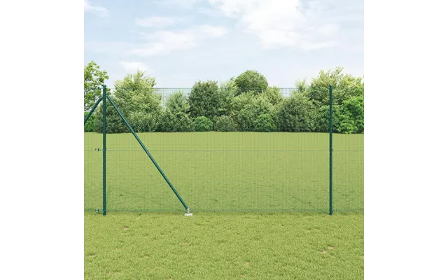 Svejset Trådhegn Med Spidser 25 × 1,5 M - Pvc-belagt Stål, Grøn