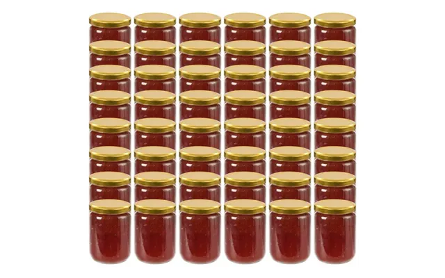 Syltetøjsglas - 48 Stk. Med Guldfarvet Låg, 230 Ml