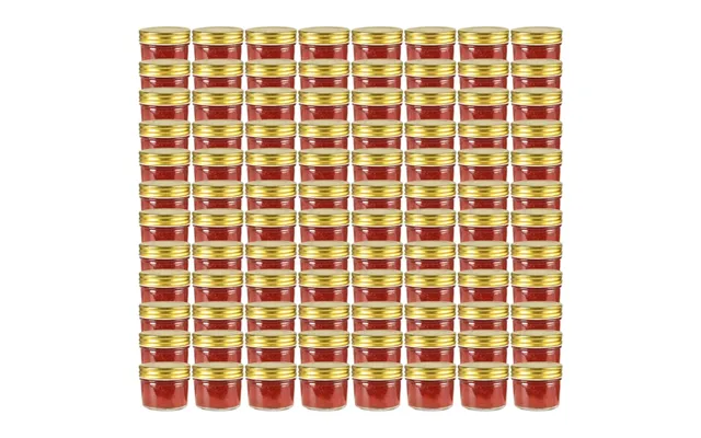 Syltetøjsglas Med Guldfarvet Låg 110 Ml - 96 Stk.