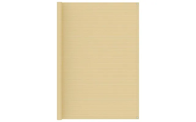 Telttæppe 200 × 200 Cm - Beige Hdpe, Øjer I Hjørner