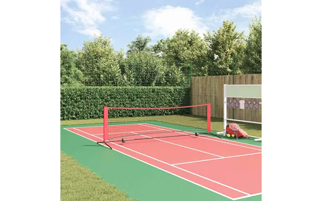 Tennisnet - Sort Rød, 301 × 90,5 × 87 Cm, Polyester
