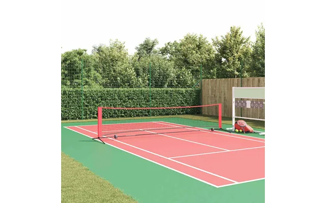 Tennisnet - Sort Rød 396 × 92 × 87 Cm I Polyester, Bærbart Og Foldbart