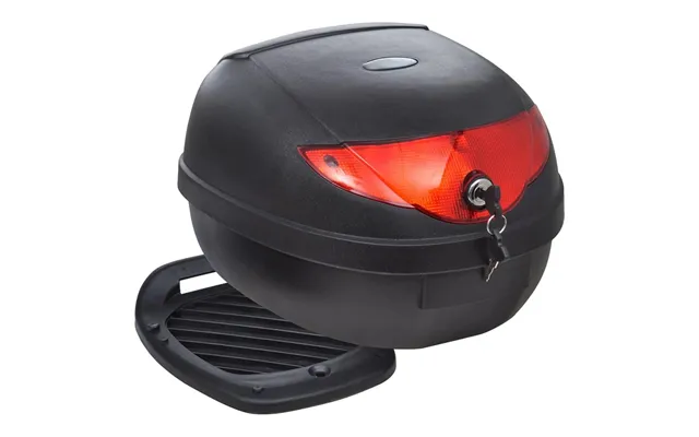 Topboks Til Motorcykel 36 L - Sort Bagageboks Med Refleks