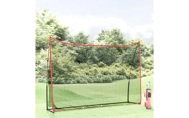 Træningsnet Til Golf 305x91x213 Cm Polyester Sort Og Rød