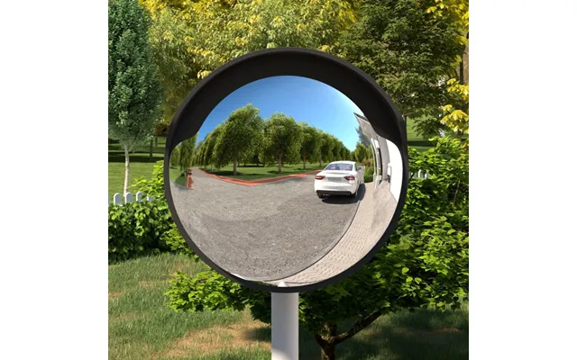 Udendørs Konvekst Trafikspejl Ø45 Cm - Sort, Polycarbonat