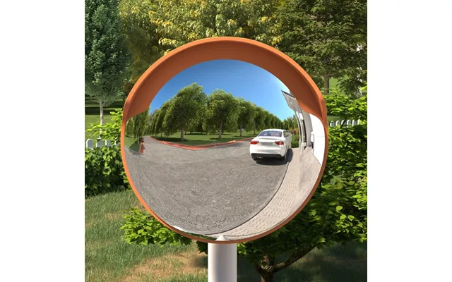 Udendørs Konvekst Trafikspejl - Orange Ø30 Cm I Polycarbonat