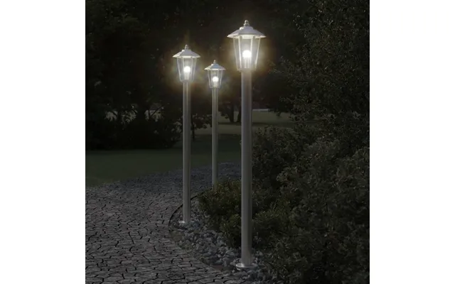 Udendørs Standerlampe 120 Cm I Rustfrit Stål - Sølvfarvet