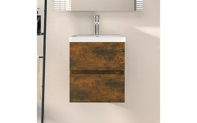 Underskab Til Håndvask 41×38,5×45 Cm - Konstrueret Træ, Røget Egetræ