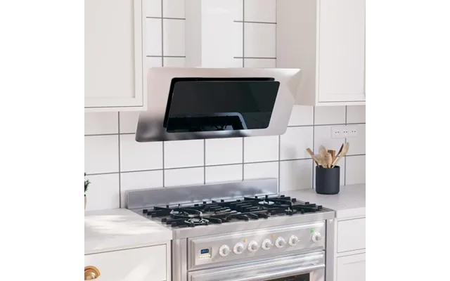Væghængt Emhætte 90 Cm - Rustfrit Stål Og Hærdet Glas, Sølvfarvet