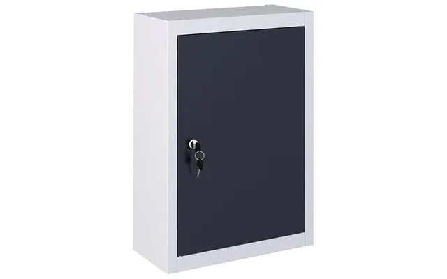 Vægmonteret Værktøjsskab I Metal - Grå Sort, Industriel Stil 40×19×60 Cm