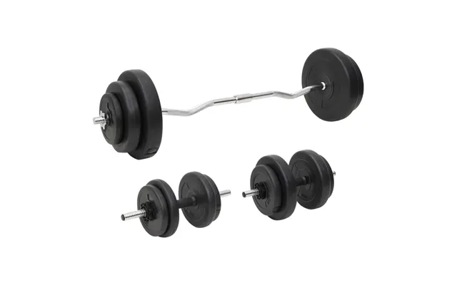Vægtstang Og Håndvægte Med Skiver - 60 Kg Sæt