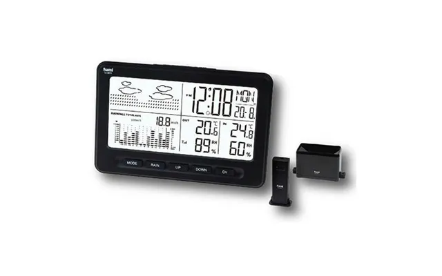 Vejrstation Med Ur Sami Ld-9815 - Sort