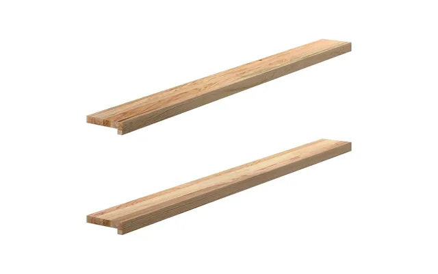 Vindueskarme 2 Stk Ubehandlet 160x15x2 Cm Massivt Egetræ