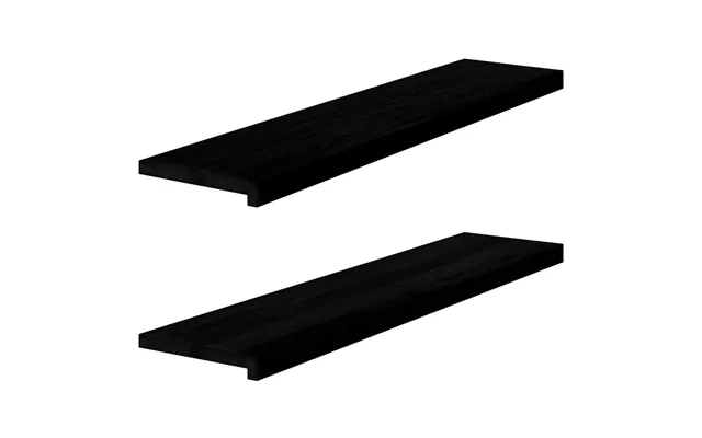 Vindueskarme I Massivt Egetræ 2 Stk - Brunsort 110 × 25 × 2 Cm