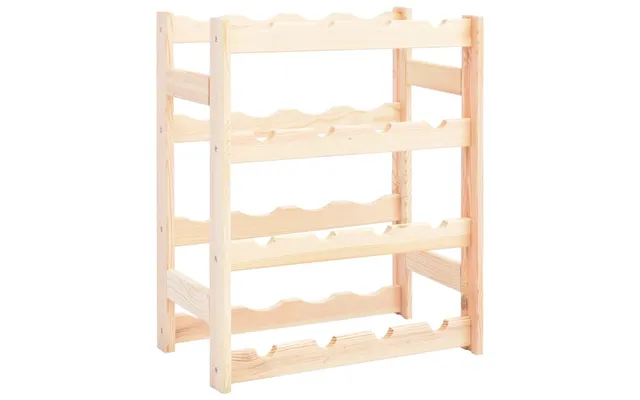 Vinreol I Massivt Fyrretræ - 16 Flasker, 43 × 25 × 54 Cm