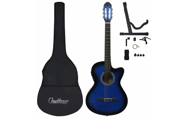 Western-guitarsæt 4 4 Med 4-bånds Eq - 12 Dele, Blå