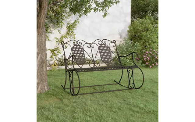 2-personers Bænk Med Gyngefunktion Stål - 84 X 54 X 95 Cm