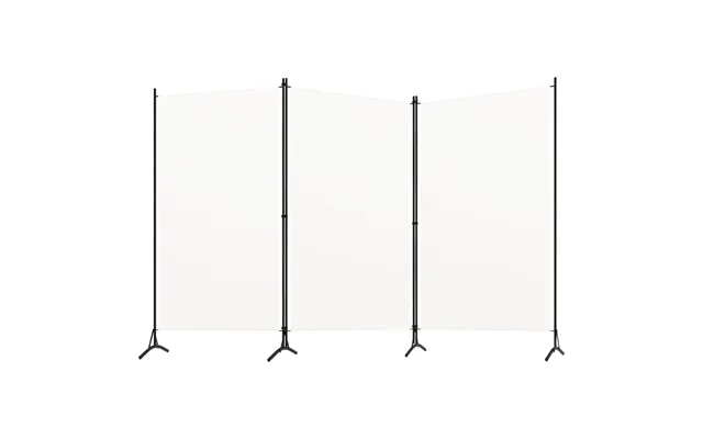 3-panels Rumdeler Stof - Sort 175 X 180 Cm