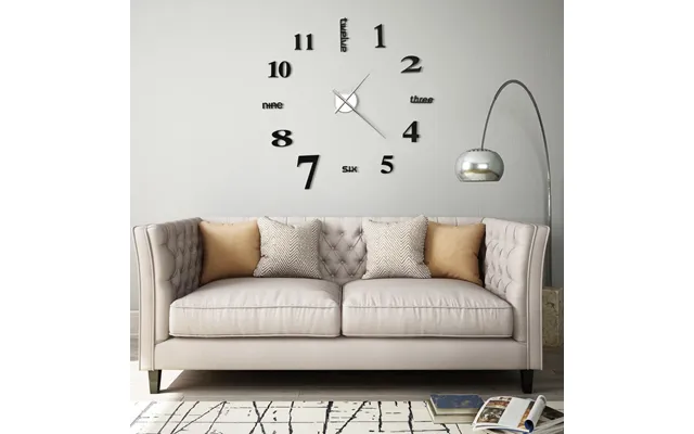3d-vægur Moderne Design 100 Cm - Sølv