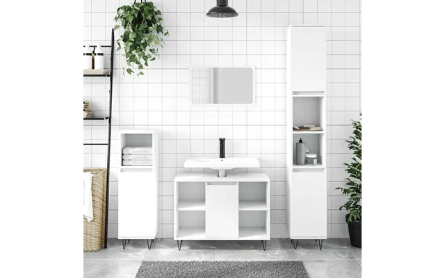 Badeværelsesskab 80x33x60 Cm Konstrueret Træ - Brun Eg