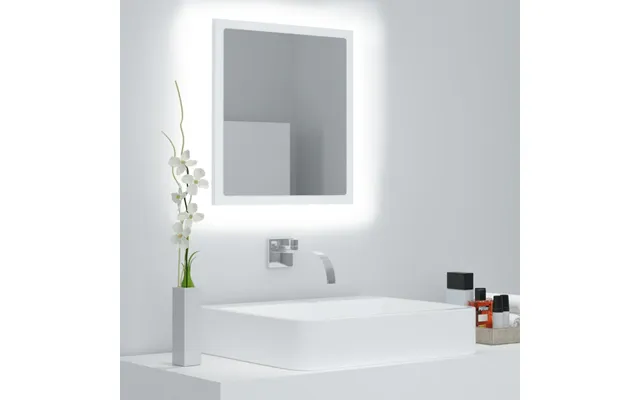 Badeværelsesspejl Med Led-lys 40x8,5x37 Cm Akryl - Sort Højglans