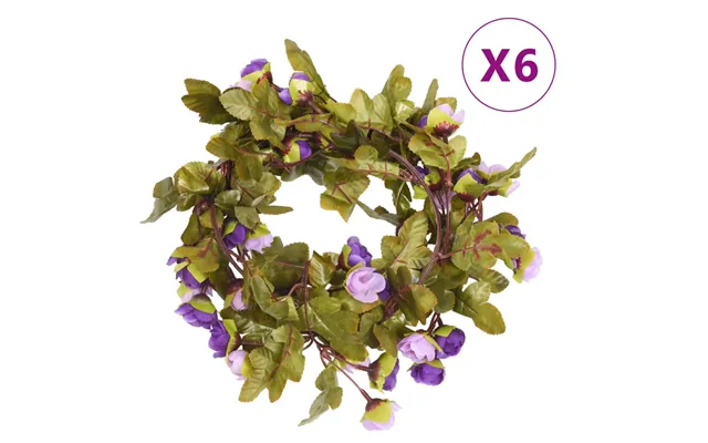 Blomsterguirlander Til Jul 215 Cm Lys - Rosenmønster