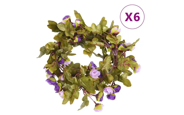 Blomsterguirlander Til Jul 215 Cm - Rød