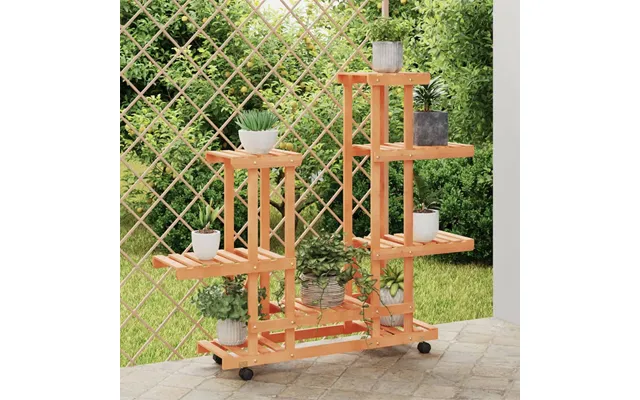 Blomsterstativ Massivt Fyrretræ Lysebrun - Uden Hjul 110 X 25 X 105 Cm