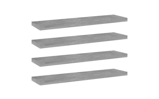 Boghylder 40x10x1,5 Cm Konstrueret Træ Betongrå - 4 40 X 20 X 1