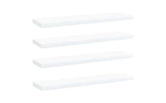 Boghylder 40x10x1,5 Cm Konstrueret Træ Hvid - 4 60 X 20 X 1.5 Cm