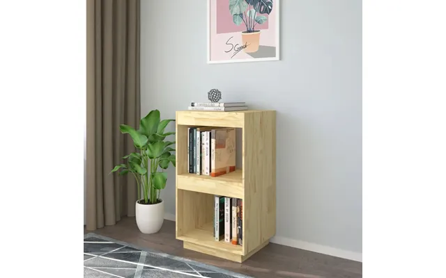 Bogreol 40x35x Massivt Fyrretræ Naturfarvet - 60 Cm 71 Cm
