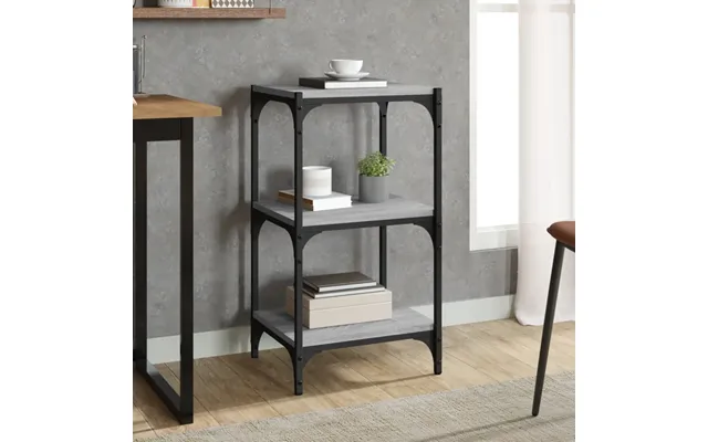 Bogreol Konstrueret Træ Og Stål - Sort 100 Cm 60 Cm