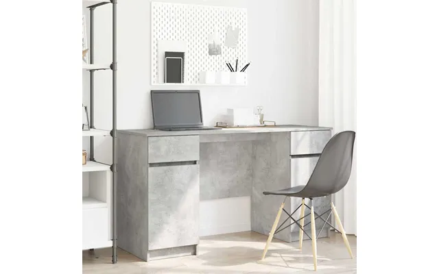 Bord Med Skuffe 140 X 49 X 76 Cm Konstrueret Træ - Sort Eg