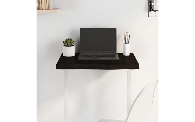 Bordplade 60x40x 2-4 Cm Behandlet Massivt Egetræ Mørkebrun - 120 X 50 X 4 Cm