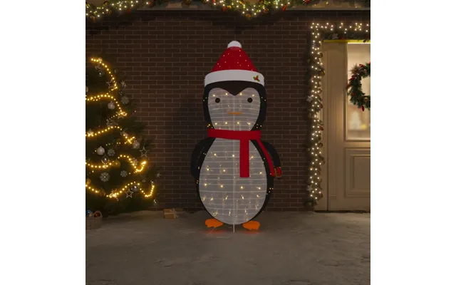 Dekorativ Julepingvin M. Led-lys 180 Cm Luksuriøst Stof
