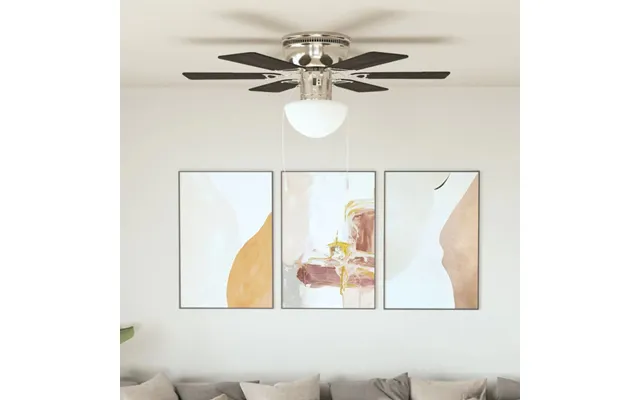 Dekorativ Loftventilator Med Lys - Hvid 128 Cm Med 5 Blade