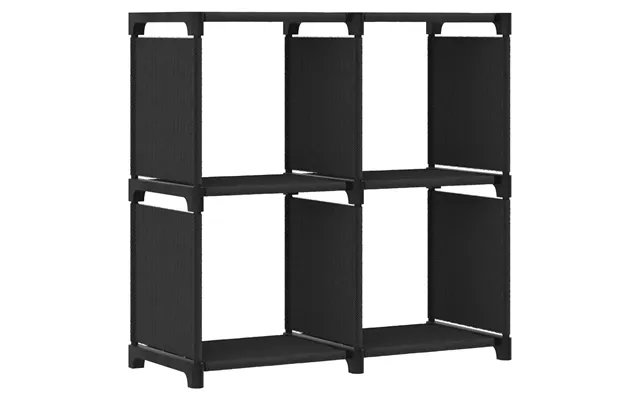 Displayreol Med Formede Rum 69x30x72,5 Cm Stof Sort - Med Kasser 5 Kube