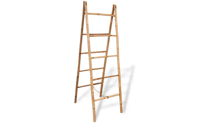 Dobbelt Håndklædestige Med 5 Ribbe I Bambus - 90 X 50 X 100 Cm