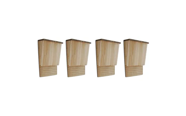 Flagermuskasse 4 Stk. Træ 22 X 12 X 34 Cm