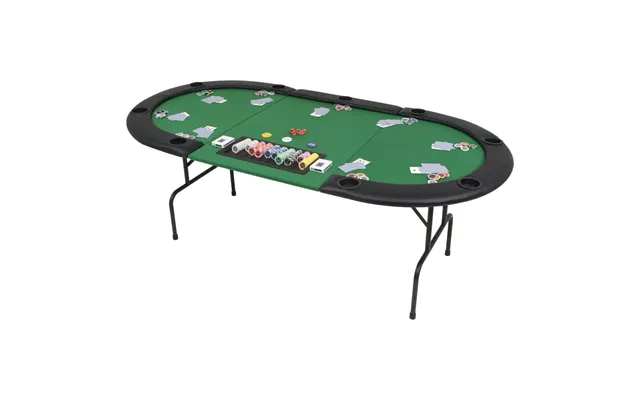 Foldbart Pokerbord Til 9 Spillere 3-fold Oval