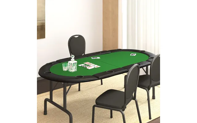 Foldbart Pokerbordplade 10 Pers. 208x106x3 Cm - Blå