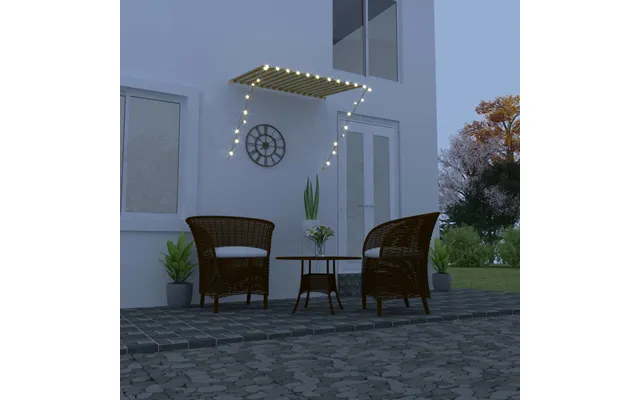 Foldemarkise Med Led - Antracitgrå 350 X 150 Cm