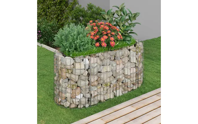 Gabion-højbed Galvaniseret Jern - 200 X 100 X 50 Cm