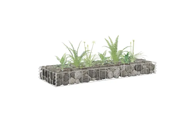 Gabion-højbed Galvaniseret Stål - 270 X 30 X 90 Cm