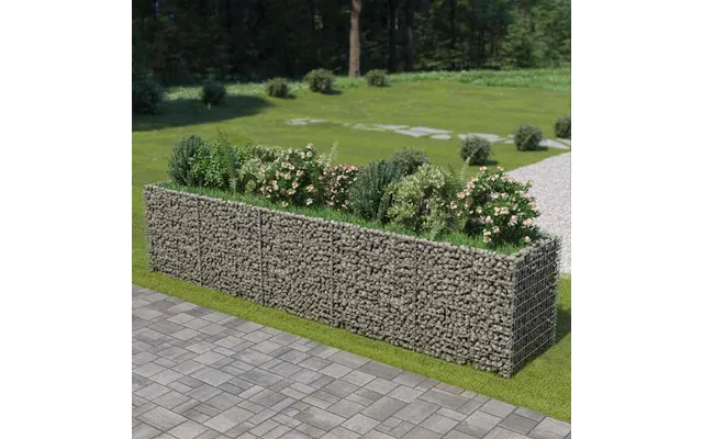 Gabion-højbed Galvaniseret Stål - 450 X 50 X 100 Cm
